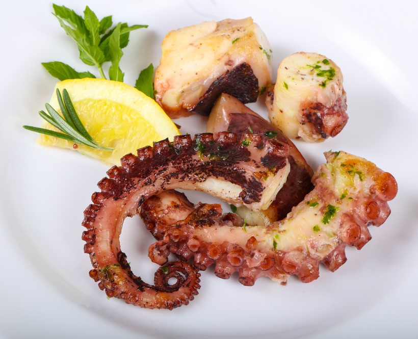 Gegrilde inktvis